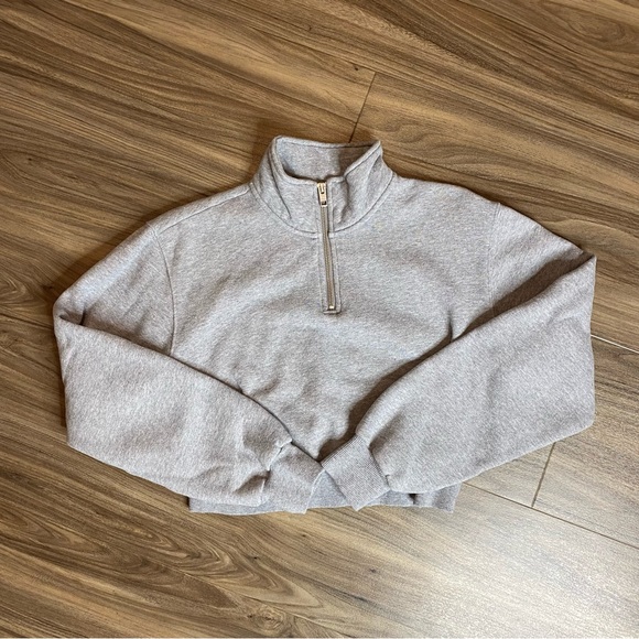 TNA cropped cozy quarter zip sweater - Picture 2 of 5